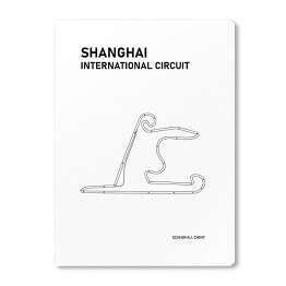 Obraz na płótnie Shanghai International Circuit - Tory wyścigowe Formuły 1 - białe tło