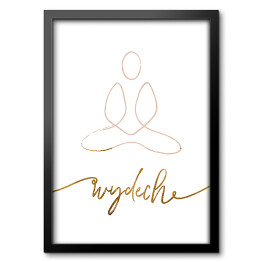 Obraz w ramie Yoga - wydech - ilustracja