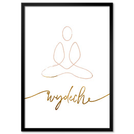 Plakat w ramie Yoga - wydech - ilustracja