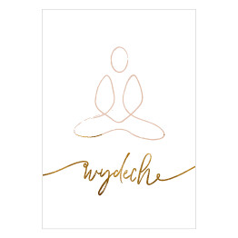 Plakat Yoga - wydech - ilustracja