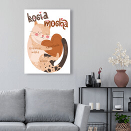 Obraz klasyczny Kawa z kotem - kocia mocha