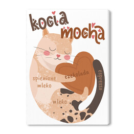 Obraz na płótnie Kawa z kotem - kocia mocha