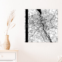 Plakat samoprzylepny Mapy miast świata - Kijów - biała