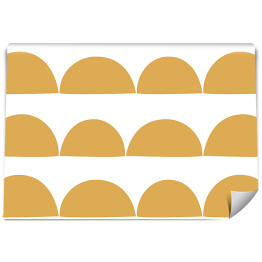 Tapeta samoprzylepna w rolce Geometryczny wzór w półkola żółty