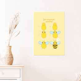 Plakat samoprzylepny Ilustracja - rysowanie pszczoły