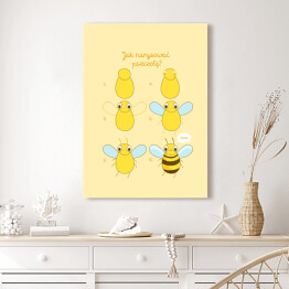 Obraz klasyczny Ilustracja - rysowanie pszczoły