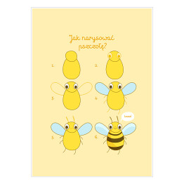 Plakat Ilustracja - rysowanie pszczoły