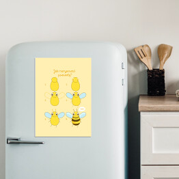 Magnes dekoracyjny Ilustracja - rysowanie pszczoły