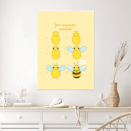 Plakat Ilustracja - rysowanie pszczoły