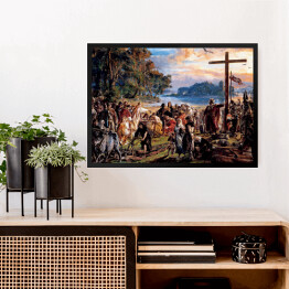 Obraz w ramie Jan Matejko Zaprowadzenie chrześcijaństwa Reprodukcja obrazu