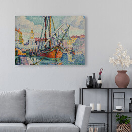 Obraz na płótnie Paul Signac Pomarańczowe łodzie Marsylia. Reprodukcja obrazu