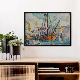 Obraz w ramie Paul Signac Pomarańczowe łodzie Marsylia. Reprodukcja obrazu