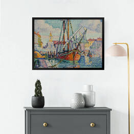 Obraz w ramie Paul Signac Pomarańczowe łodzie Marsylia. Reprodukcja obrazu