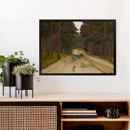 Obraz w ramie Józef Chełmoński Droga w lesie Reprodukcja obrazu