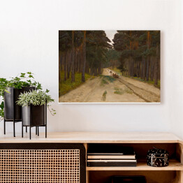 Obraz na płótnie Józef Chełmoński Droga w lesie Reprodukcja obrazu