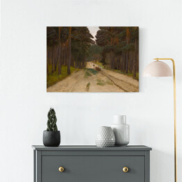 Obraz na płótnie Józef Chełmoński Droga w lesie Reprodukcja obrazu