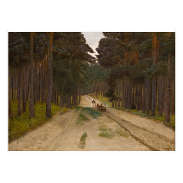 Plakat Józef Chełmoński Droga w lesie Reprodukcja obrazu