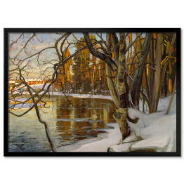 Obraz klasyczny Zimowe słońce Victor Westerholm. Reprodukcja obrazu