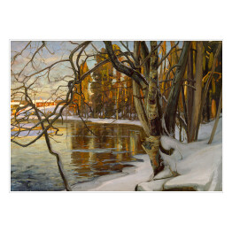 Plakat samoprzylepny Zimowe słońce Victor Westerholm. Reprodukcja obrazu
