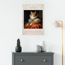 Plakat Portret kota inspirowany sztuką - Diego Velazquez "Portret Infantki Małgorzaty Teresy"