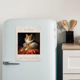 Magnes dekoracyjny Portret kota inspirowany sztuką - Diego Velazquez "Portret Infantki Małgorzaty Teresy"