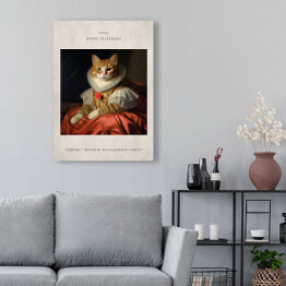 Obraz klasyczny Portret kota inspirowany sztuką - Diego Velazquez "Portret Infantki Małgorzaty Teresy"