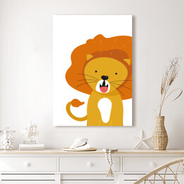 Obraz klasyczny Wesoły lew - dziecięca dekoracja