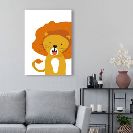 Obraz klasyczny Wesoły lew - dziecięca dekoracja