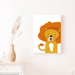 Obraz na płótnie Wesoły lew - dziecięca dekoracja