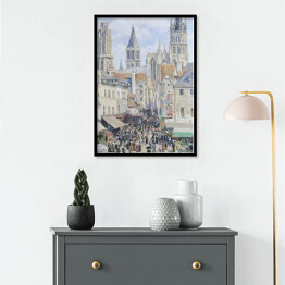 Plakat w ramie Camille Pissarro Rynek Rouen. Reprodukcja