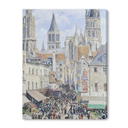 Obraz na płótnie Camille Pissarro Rynek Rouen. Reprodukcja