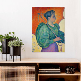 Plakat samoprzylepny Paul Signac Kobieta z parasolką. Reprodukcja