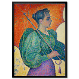Plakat w ramie Paul Signac Kobieta z parasolką. Reprodukcja