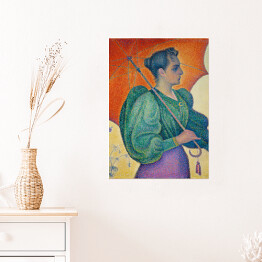 Plakat samoprzylepny Paul Signac Kobieta z parasolką. Reprodukcja