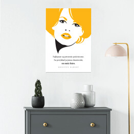 Plakat Hasło motywacyjne - cytat Brigitte Bardot