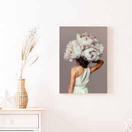 Obraz klasyczny Dziewczyna w kwiatach i białej sukni