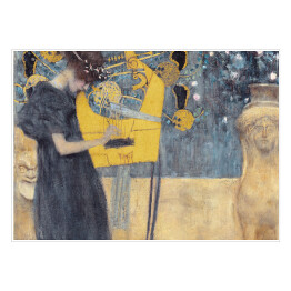 Plakat samoprzylepny Gustav Klimt "Muzyka" - reprodukcja