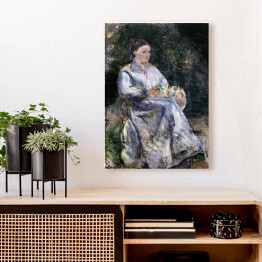 Obraz na płótnie Camille Pissarro Julie Pissarro w ogrodzie. Reprodukcja