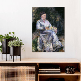 Plakat Camille Pissarro Julie Pissarro w ogrodzie. Reprodukcja
