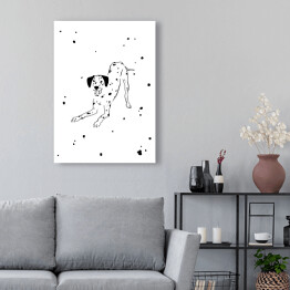 Obraz na płótnie Radosny dalmatyńczyk - minimalistyczna ilustracja