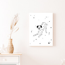 Obraz na płótnie Radosny dalmatyńczyk - minimalistyczna ilustracja