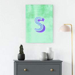 Obraz klasyczny Kolorowe litery z efektem 3D - "S"