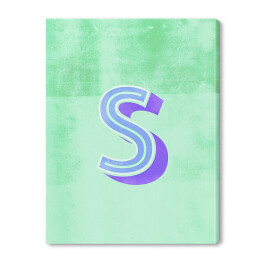 Obraz na płótnie Kolorowe litery z efektem 3D - "S"