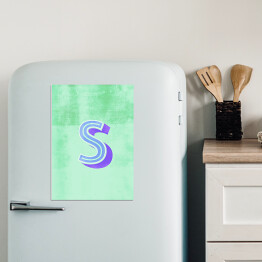 Magnes dekoracyjny Kolorowe litery z efektem 3D - "S"