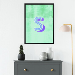 Obraz w ramie Kolorowe litery z efektem 3D - "S"