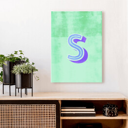 Obraz klasyczny Kolorowe litery z efektem 3D - "S"