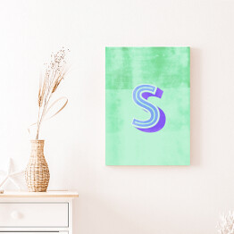 Obraz na płótnie Kolorowe litery z efektem 3D - "S"