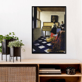Plakat w ramie Jan Vermeer Lekcja muzyki Reprodukcja