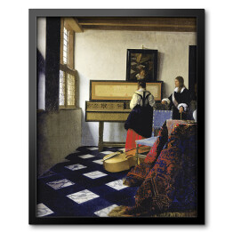 Obraz w ramie Jan Vermeer Lekcja muzyki Reprodukcja