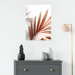 Plakat samoprzylepny Beżowy liść palmy 